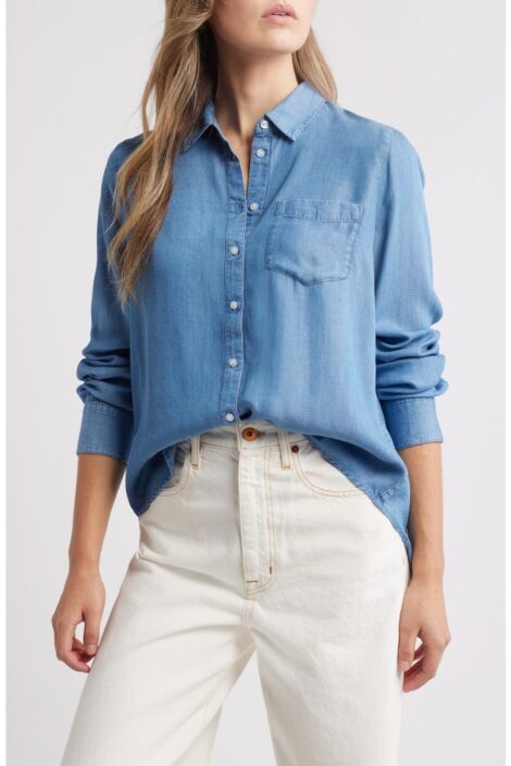 Chambray Button
