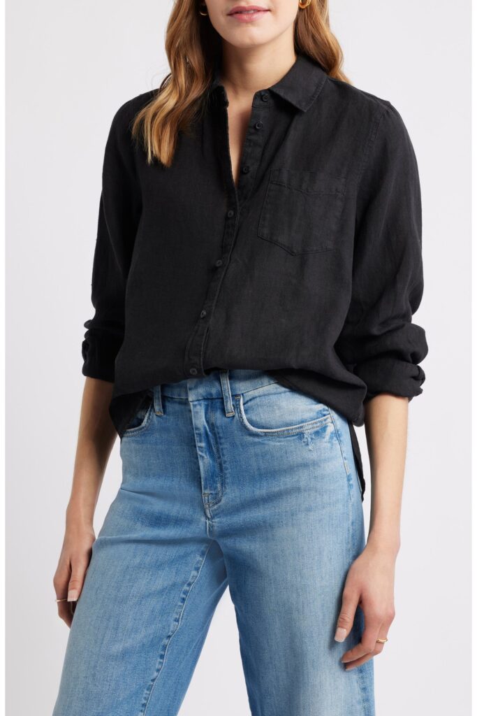 Casual Linen Button